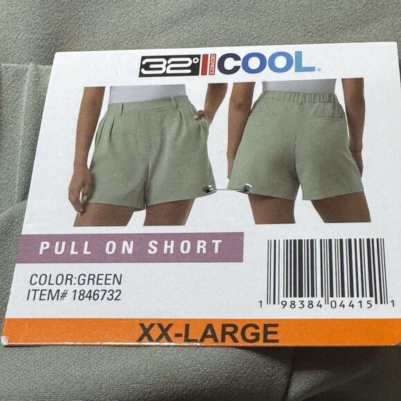 NWT 32 Degrees Cool Women's Pull On Pleated Shorts PLUS SIZE XXL - Picture 7 of 10